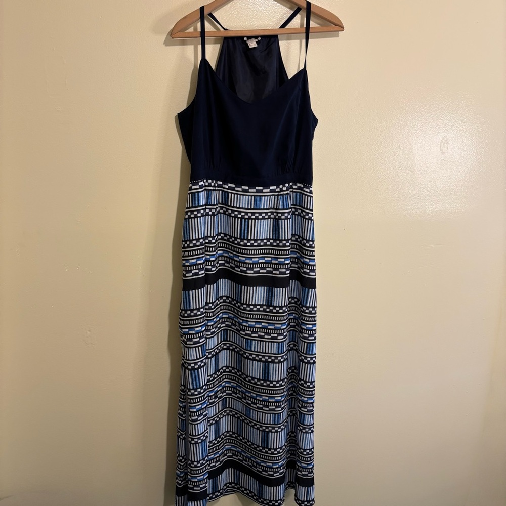 J. Crew Elegant Maxi Patterned Dress